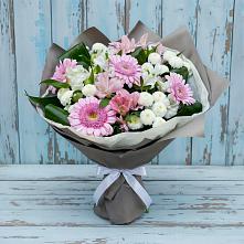 Букет цветов из:  Герберы, Альстромерии и Хризантемы в Ярославле
