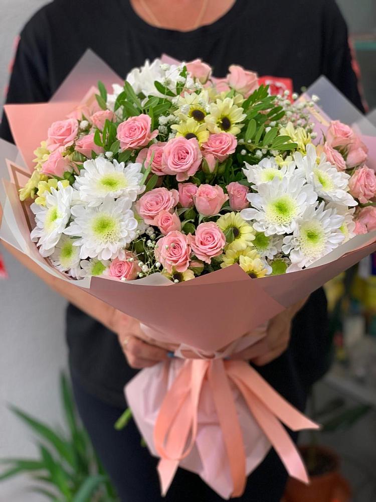Букет цветов из: Розы и Хризантемы в Ярославле