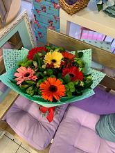 Букет цветов из:  Герберы, Хризантемы и Альстромерии #REPLACE_PRED# Ярославле