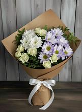Букет цветов из:  Хризантемы и Розы #REPLACE_PRED# Ярославле
