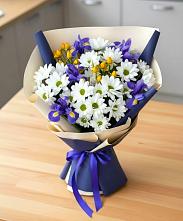 Букет цветов из:  Розы, Ирисы и Хризантемы в Ярославле