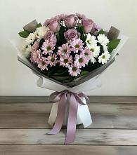 Букет цветов из:  Хризантемы и Розы в Ярославле
