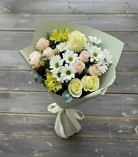 Букет цветов из:  Альстромерии, Розы и Хризантемы #REPLACE_PRED# Ярославле