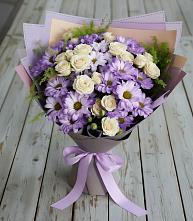 Букет цветов из:  Хризантемы и Розы #REPLACE_PRED# Ярославле